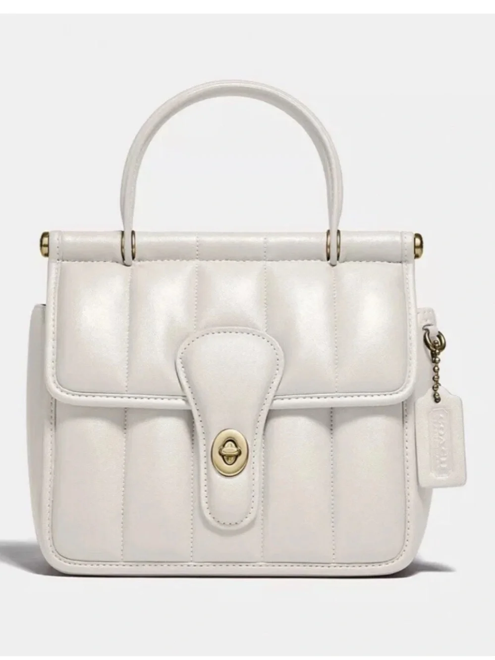 Coach Willis18 Top Handle Turnlock Quilted Crossbody Special Edition Gold Chain
